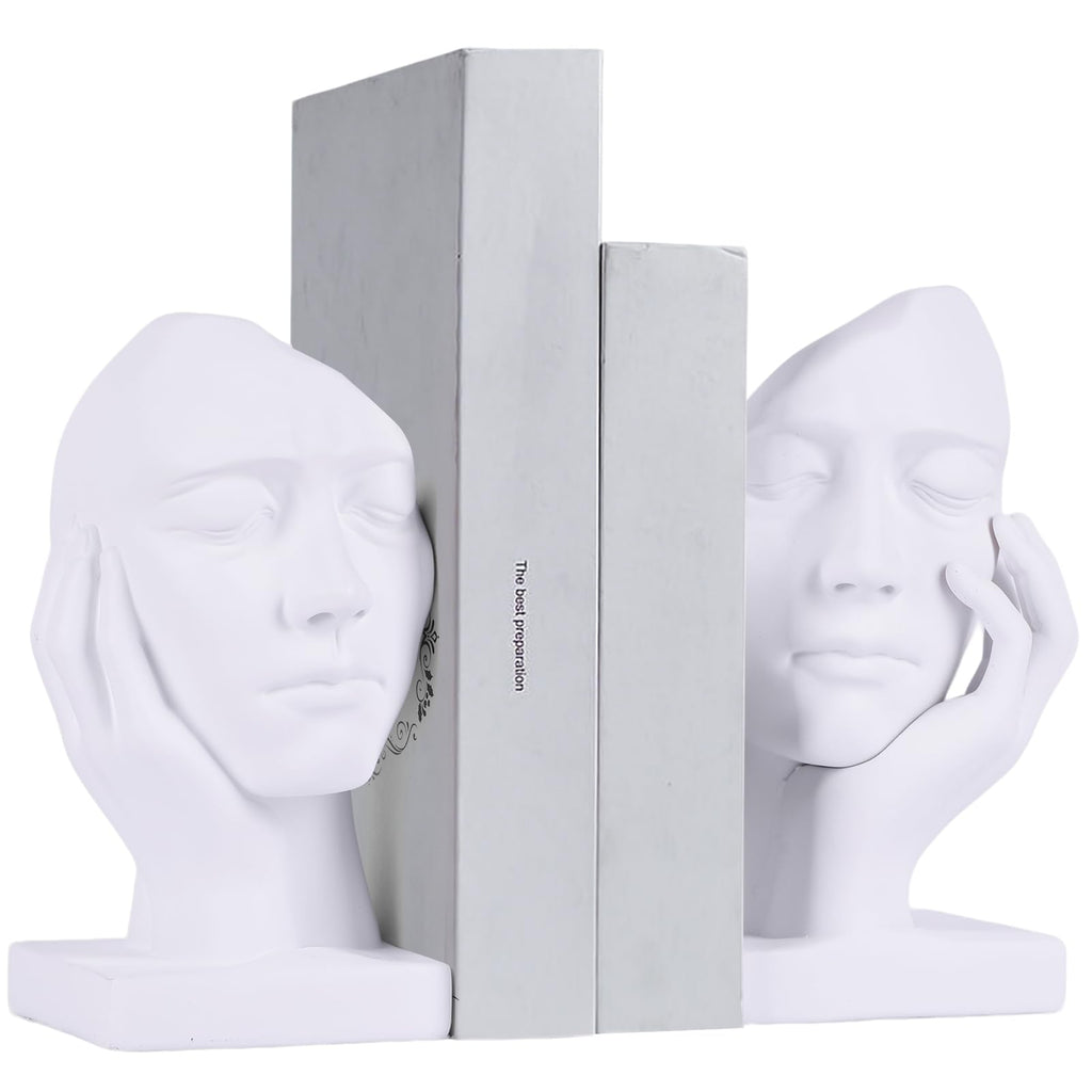 Unique Bookends for Shelves,Philosopher Book Ends Thinker Statue, Heavy Duty Book Shelves Decor, Modern Creative Office Company Bookends Ornament Decorations