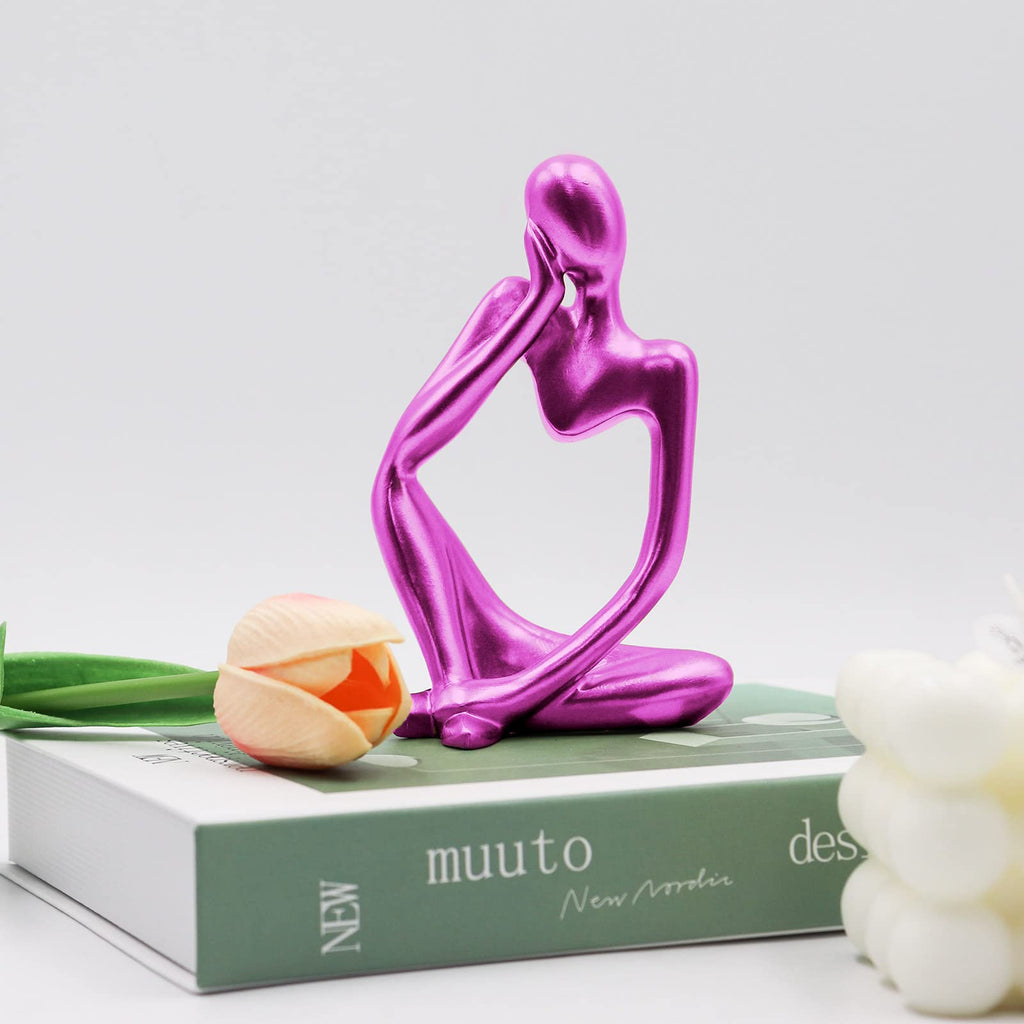 Thinker Statues And Sculptures, Sandstone Resin Thinker Statue Ornaments, Abstract Style Sculptures, Housewarming Gifts, Housewarming Decorations, Living Room Dining Desk Decorations (Right, Small)
