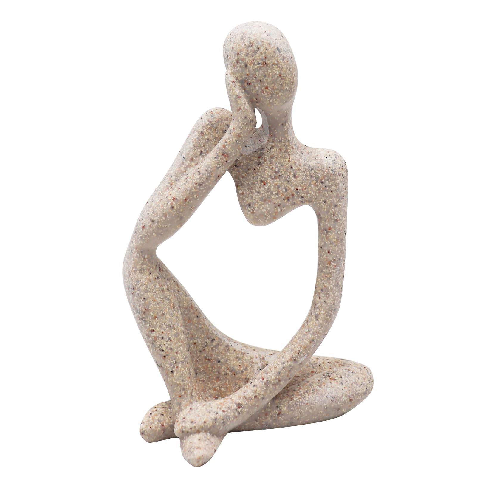 Thinker Statues And Sculptures, Sandstone Resin Thinker Statue Ornaments, Abstract Style Sculptures, Housewarming Gifts, Housewarming Decorations, Living Room Dining Desk Decorations (Right, Small)