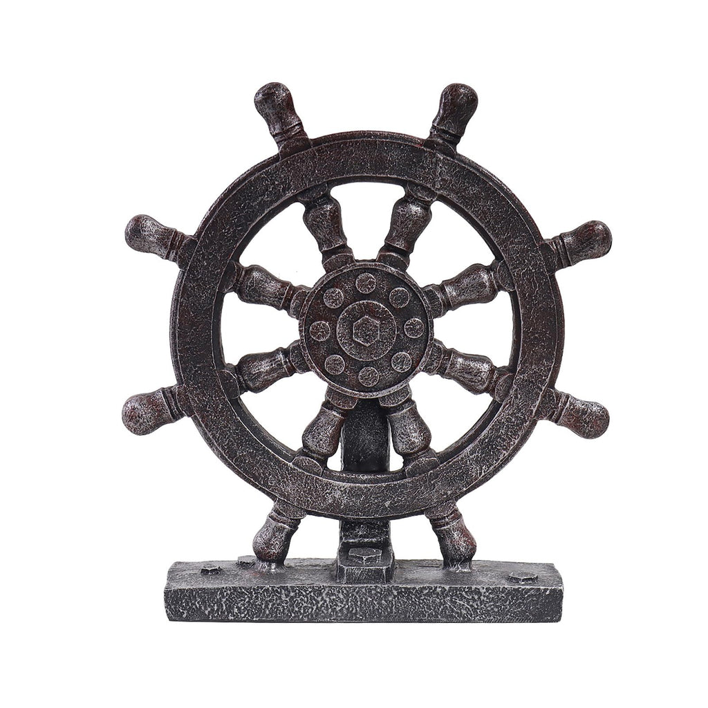 Nautical Boat Anchor Sculpture Decor - Creative Coastal Model Art Theme Mediterranean Retro Style Navy Home Office Decoration Desktop Shelf Beach Crafts Statue Resin Ornaments