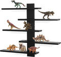 Floating Shelf for Wall,for Tonie Shelf,Small Wood Display Shelves Rack for Collectibles-Figures,Shot Glasses,Mini Decor,for Toy(Black)