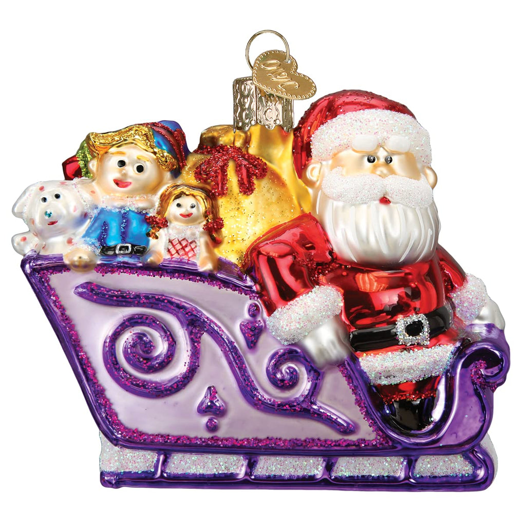 Old World Christmas Rudolph and Clarice Glass Blown Ornament for Christmas Tree, Handcrafted Holiday Decoration, Rudolph Collection