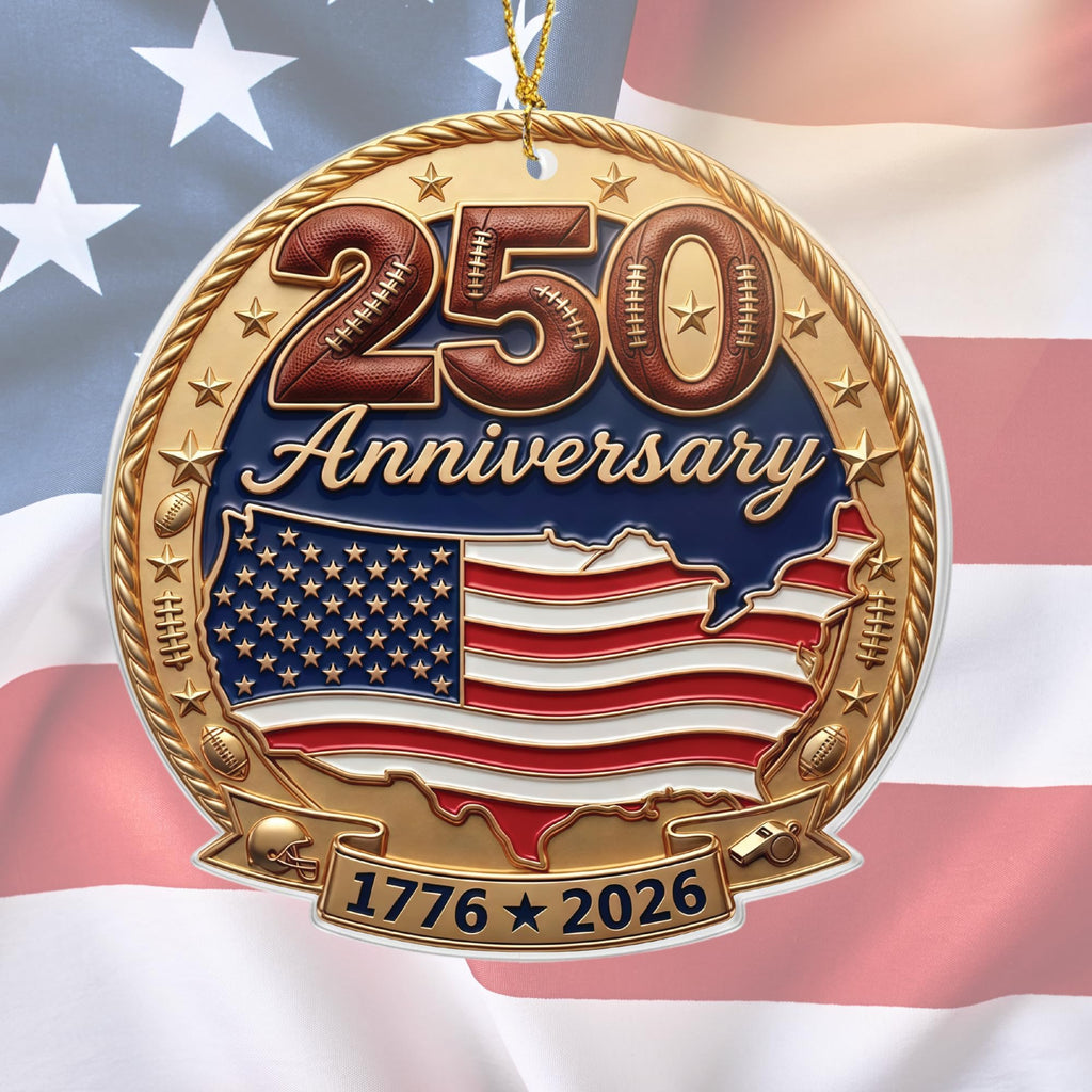 Patriotic Decorations 250 Anniversary USA Ornament - Statue of Liberty Bell, 4th of July Independence Day Tree Decor, 1776-2026 Commemorative Gift, Liberty Bell Flat Acrylic for Proud Veterans