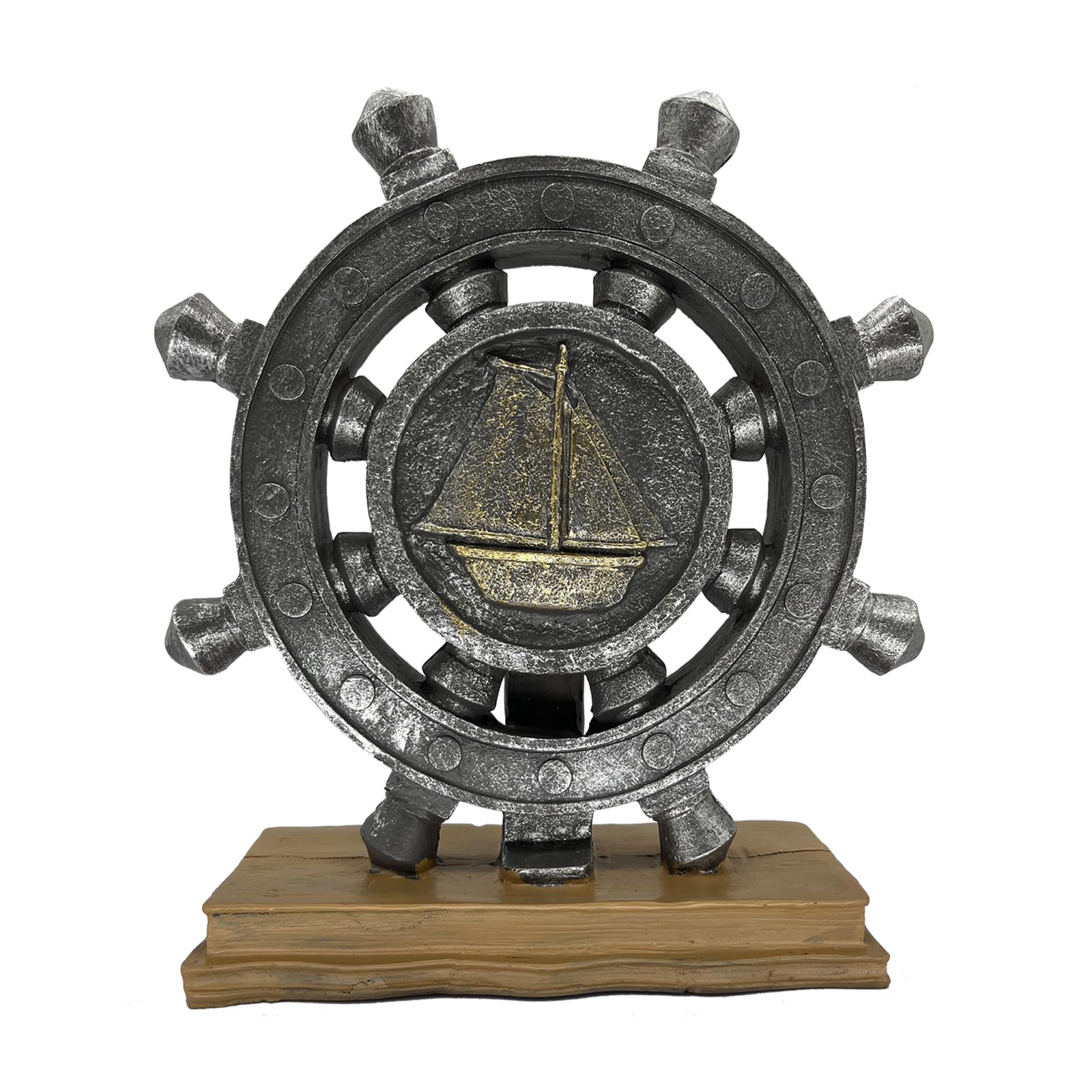 Nautical Boat Anchor Sculpture Decor - Creative Coastal Model Art Theme Mediterranean Retro Style Navy Home Office Decoration Desktop Shelf Beach Crafts Statue Resin Ornaments